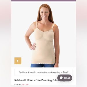 Nude kindred bravely pumping/nursing tank size medium